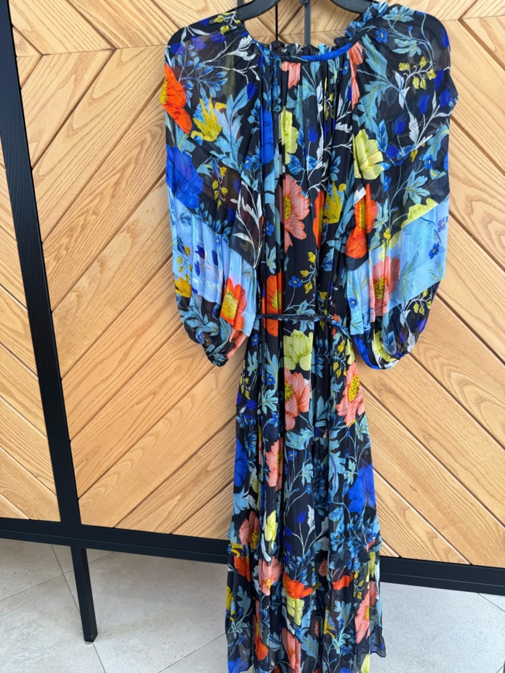 Kobi Halperin Koa Ruffled Floral-Print Midi Dress, Size S - Picture 5 of 7